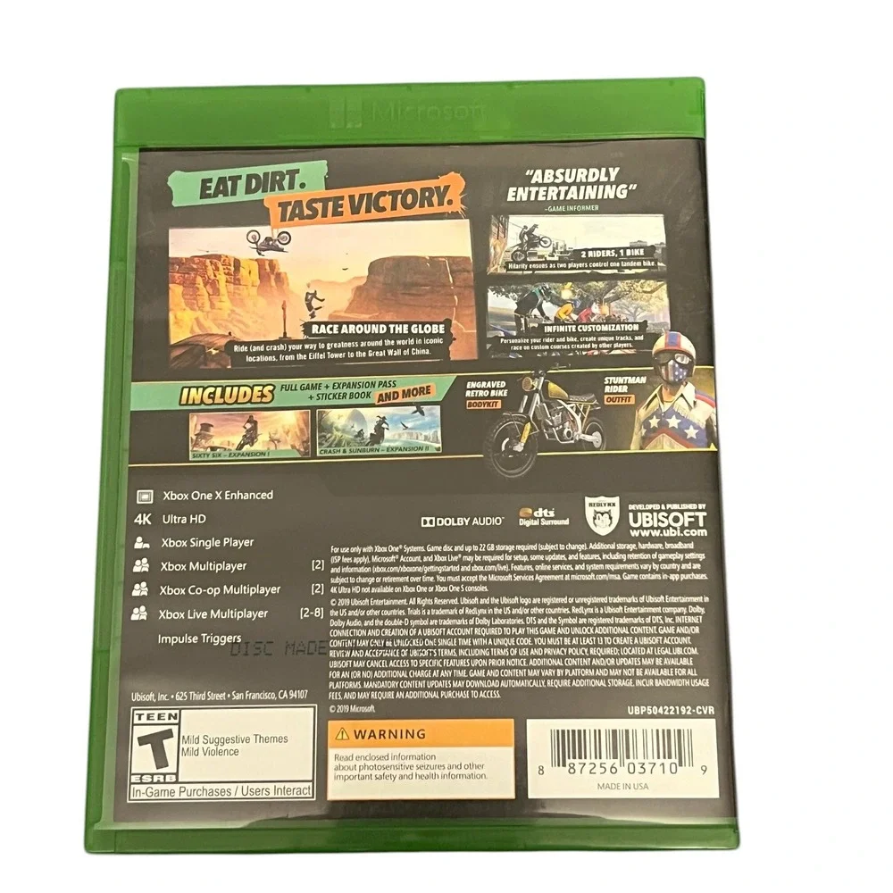 Trials Rising Gold Edition Microsoft Xbox One 2019 Racing‎ Game 4K Ultra HD